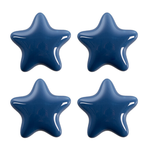 Set 4 butoni mobilier ceramica albastra Stelute 4x3/6 cm