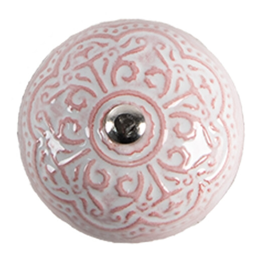 Set 4 butoni mobilier ceramica gri roz Ø 4x3/6 cm