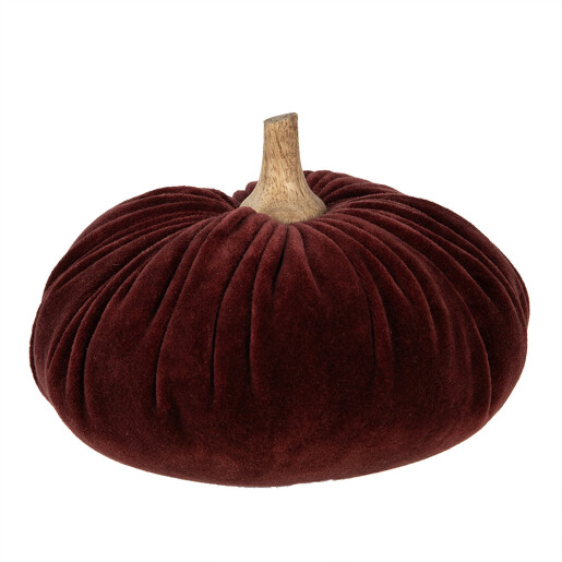 Dovleac decorativ textil rosu lemn natur 20x14 cm