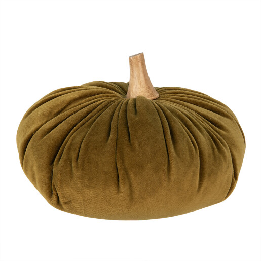 Dovleac decorativ lemn natur textil verde 25x16 cm