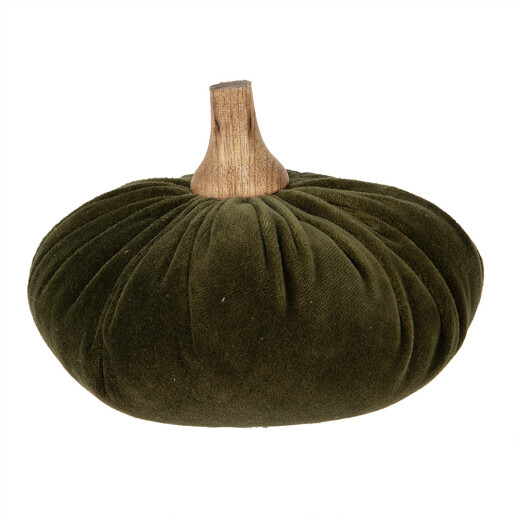 Dovleac decorativ lemn natur textil verde VR 15x12 cm