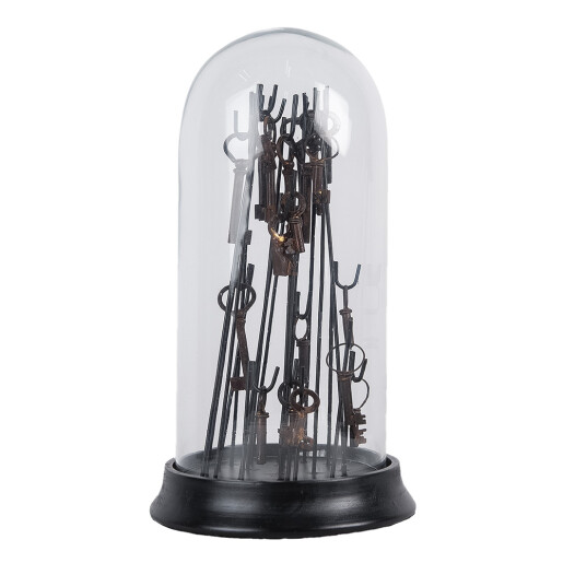Decoratiune Chei polirasina metal sticla 18x36 cm