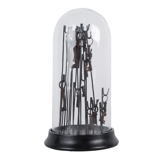 Decoratiune Chei polirasina metal sticla 18x36 cm