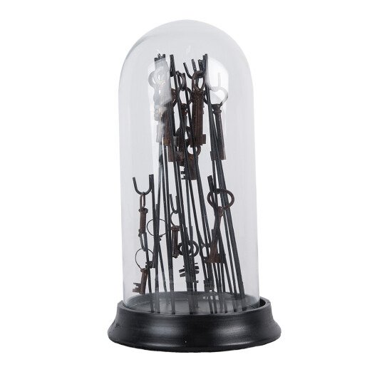 Decoratiune Chei polirasina metal sticla 18x36 cm