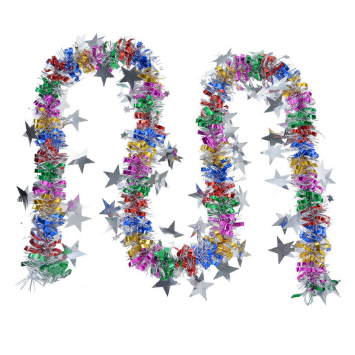 Ghirlanda Craciun plastic multicolor 200 cm