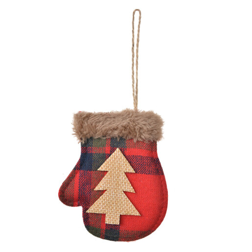 Set 6 ornamente brad Craciun 8x1x10 cm