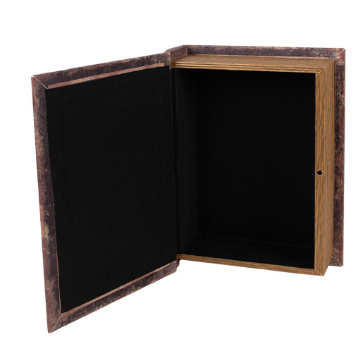 Set 3 cutii tip Carte lemn maro (3) 27x22x7 / 22x17x6 / 17x12x4 cm