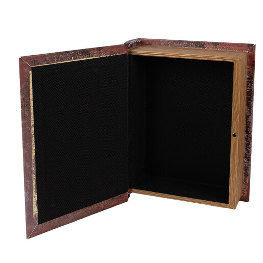 Set 3 cutii tip Carte lemn multicolor (3) 27x22x7 / 22x17x6 / 17x12x4 cm