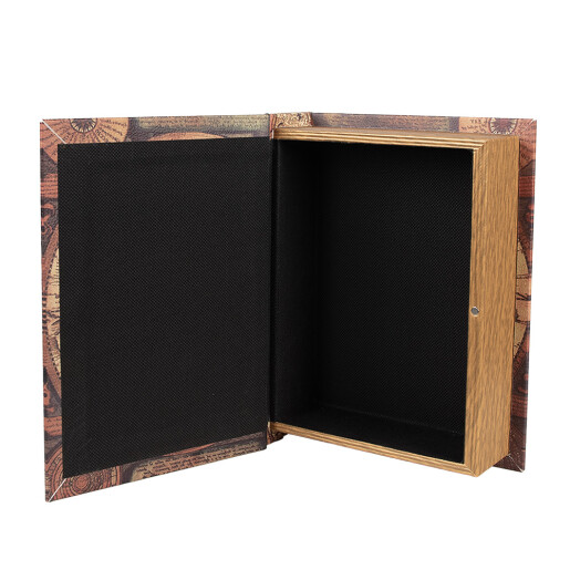 Set 3 cutii tip Carte lemn multicolor II (3) 27x22x7 / 22x17x6 / 17x12x4 cm