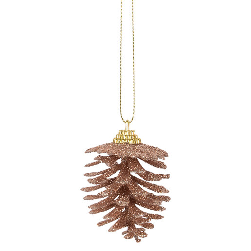 Set 6 ornamente brad Con cupru 5x7 cm