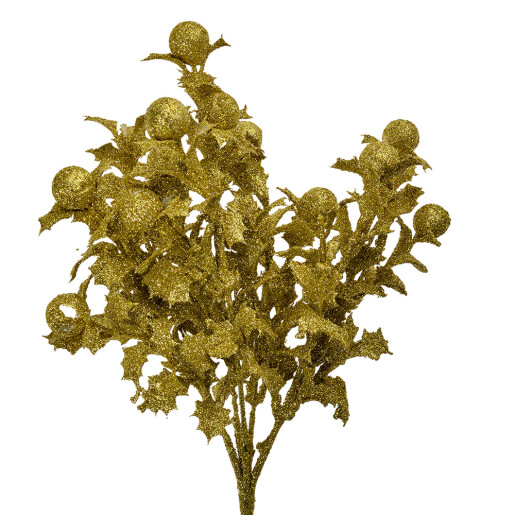 Buchet flori artificiale plastic auriu 15x10x35 cm