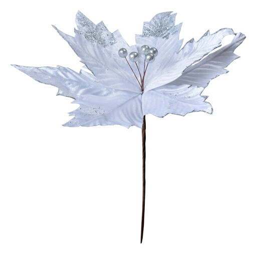 Set 6 Craciunite artificiale albe 34x38 cm