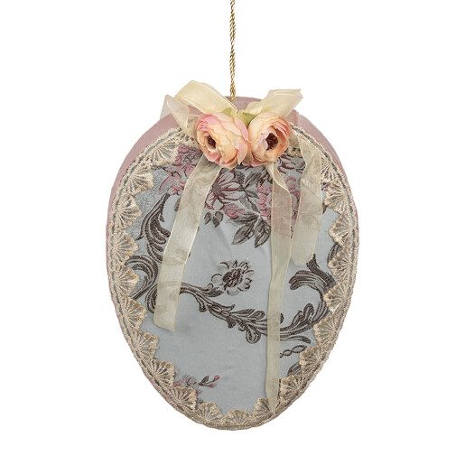 Ou decorativ Paste suspendabil, textil multicolor 21x4x30 cm