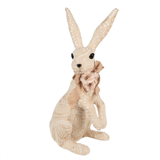 Figurina Iepuras Paste textil bej 25x19x54 cm