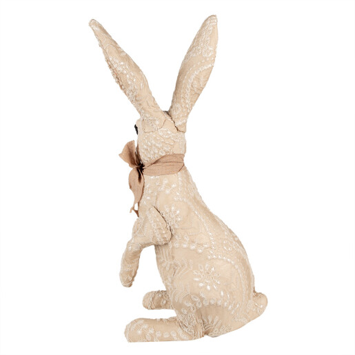 Figurina Iepuras Paste textil bej 25x19x54 cm