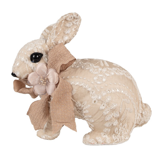 Figurina Iepuras Paste textil bej 26x15x23 cm
