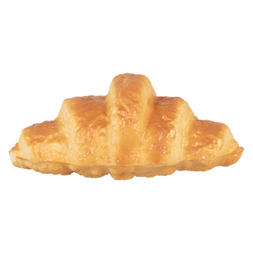 Croissant decorativ plastic maro 13x7x5 cm