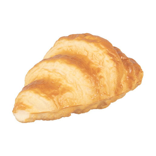 Croissant decorativ plastic maro 13x7x5 cm