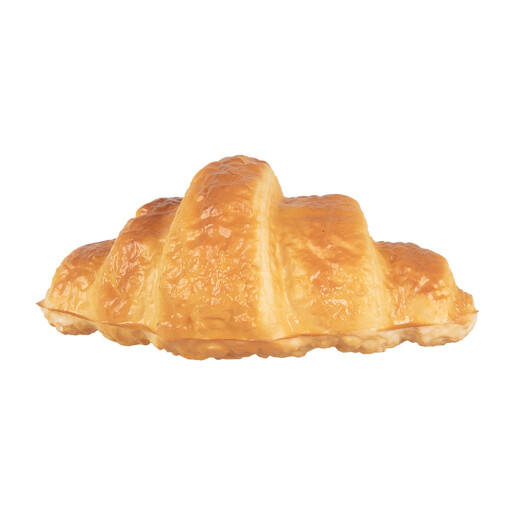 Croissant decorativ plastic maro 13x7x5 cm