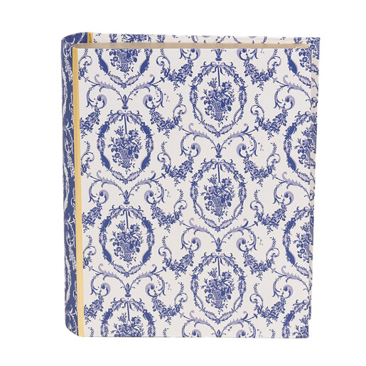 Cutie decorativa tip Carte carton alb albastru 17x14x5 cm