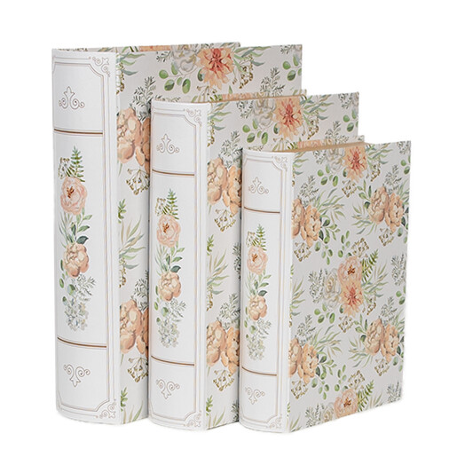 Set 3 cutii depozitare tip Carte carton 29x24x7 cm, 25x20x6 cm, 22x16x5 cm