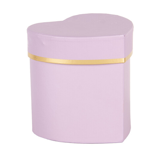 Cutie depozitare carton violet auriu Inimioara 10x10x10 cm