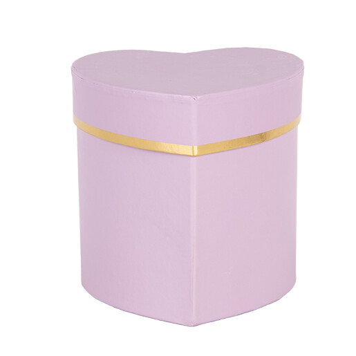 Cutie depozitare carton violet auriu Inimioara 10x10x10 cm