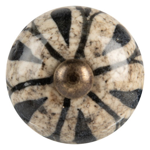 Set 2 butoni mobilier ceramica gri maro  Ø 3x3 cm / S4 cm