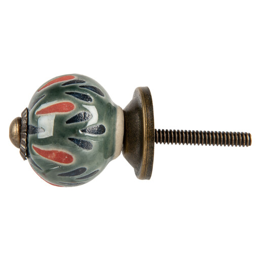 Set 2 butoni mobilier ceramica multicolora Ø 3x3 cm / S4 cm