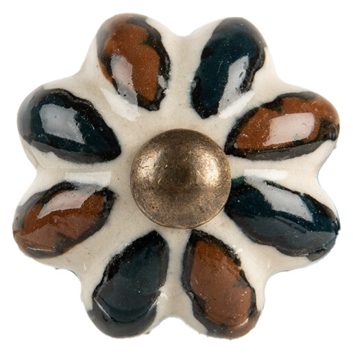 Set 2 butoni mobilier ceramica metal Ø 3x3 cm / S4 cm
