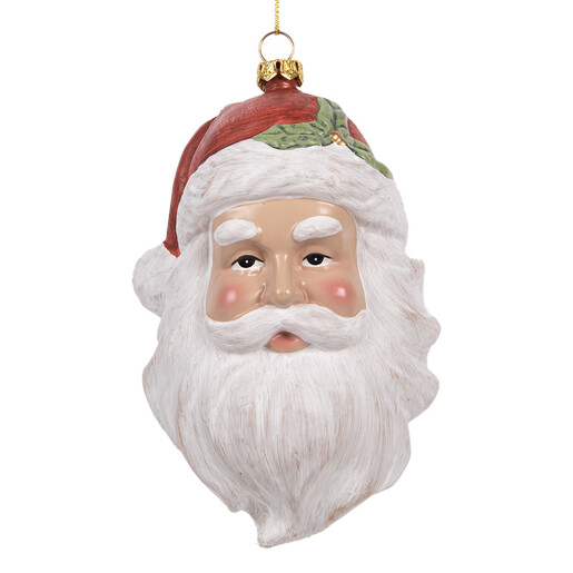 Ornament brad Mos Craciun polirasina multicolora 9x7x15 cm