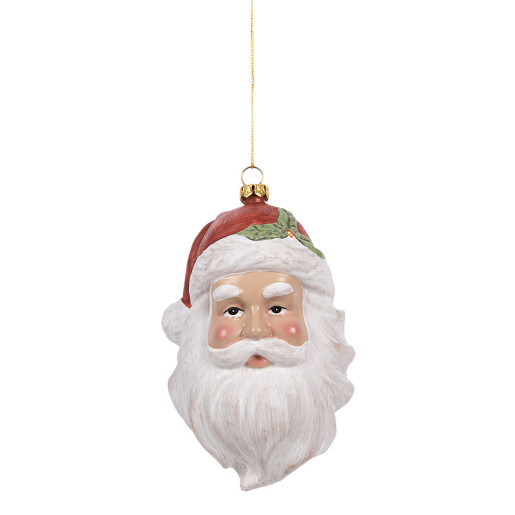 Ornament brad Mos Craciun polirasina multicolora 9x7x15 cm