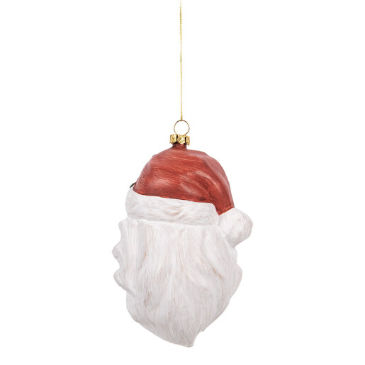 Ornament brad Mos Craciun polirasina multicolora 9x7x15 cm