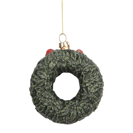 Set 2 ornamente brad Craciun polirasina multicolora 9x4x11 cm