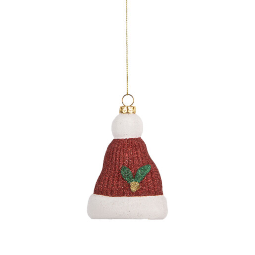 Set 2 ornamente brad Craciun polirasina multicolora 7x4x10 cm