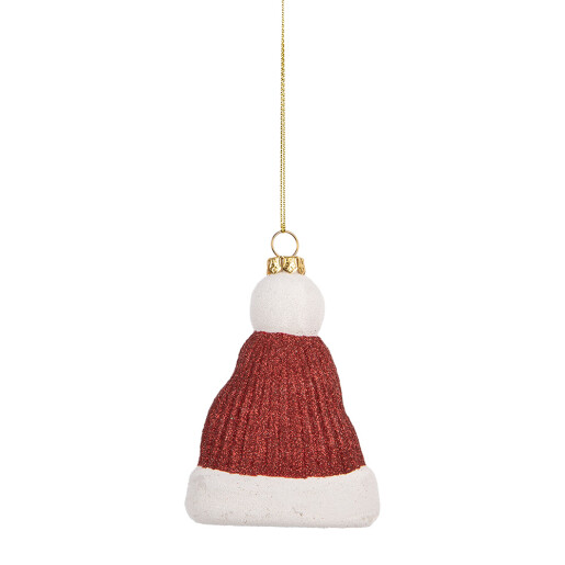 Set 2 ornamente brad Craciun polirasina multicolora 7x4x10 cm