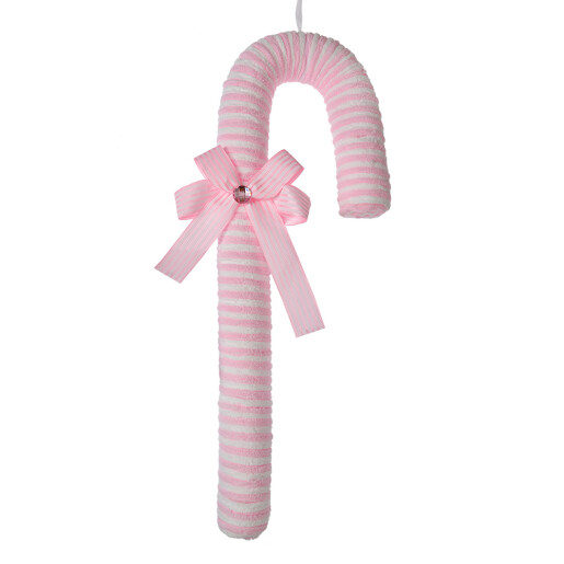 Set 3 ornamente brad Acadele plastic roz alb 17x5x45 cm