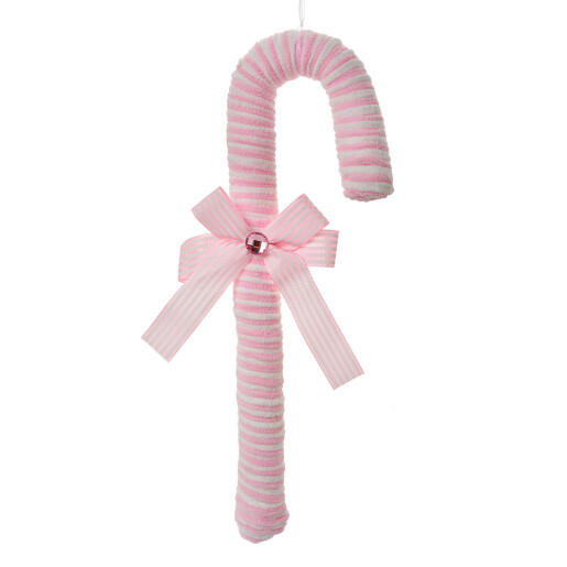 Set 3 ornamente brad Acadele plastic roz alb 12x4x36 cm