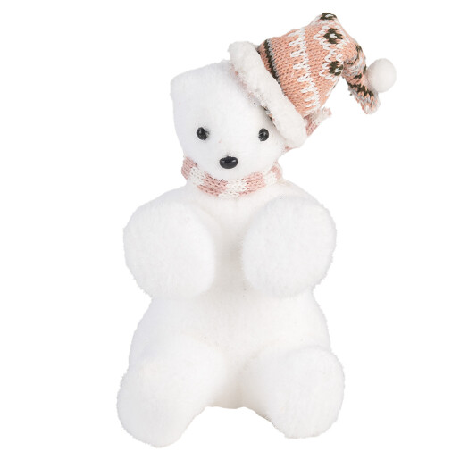 Figurina Ursulet textil multicolor 11x11x18 cm