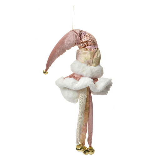 Figurina Mos Craciun textil 12x13x68 cm