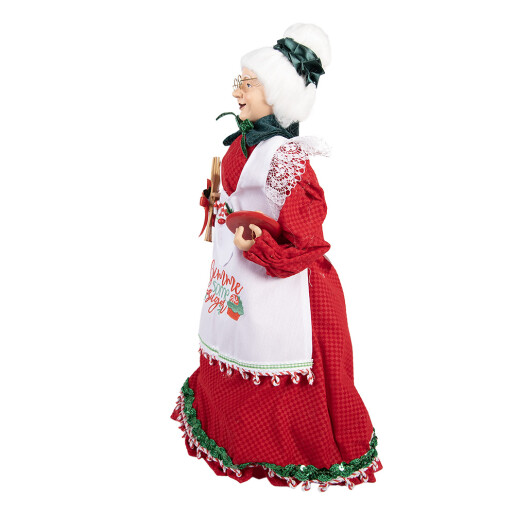 Figurina Craciunita textil multicolor 18x18x46 cm