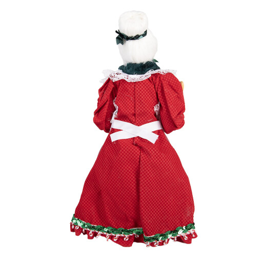 Figurina Craciunita textil multicolor 18x18x46 cm