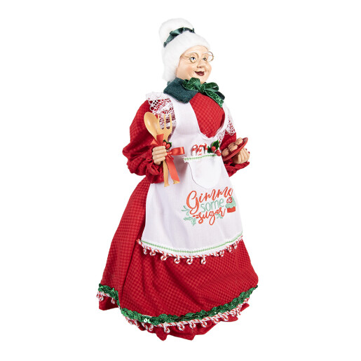 Figurina Craciunita textil multicolor 18x18x46 cm