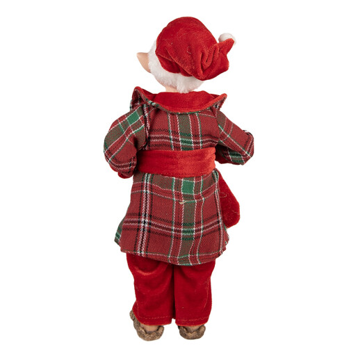 Figurina Elf textil multicolor 13x10x28 cm