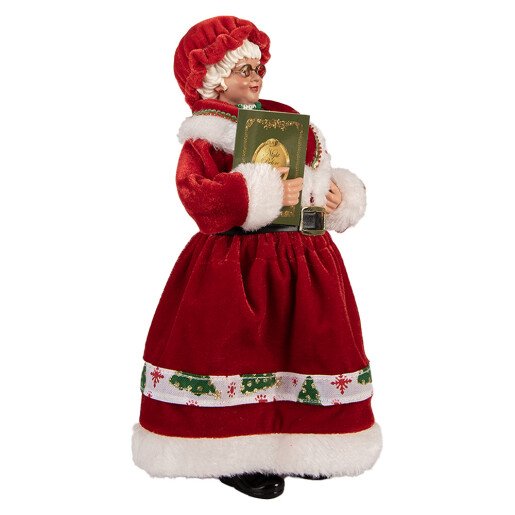 Figurina Craciunita textil multicolor 14x10x28 cm