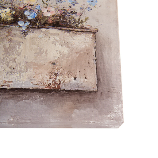 Tablou canvas multicolor Flowers 36x3x36 cm