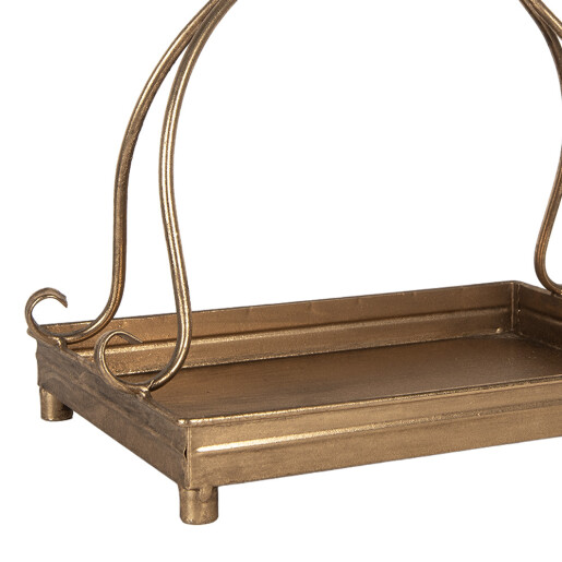 Set 2 tavi metal auriu 43x26x41 / 34x21x30 cm