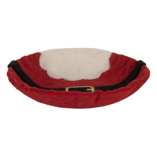 Bol decorativ Turta Dulce Craciun textil multicolor Ø 18x4 cm