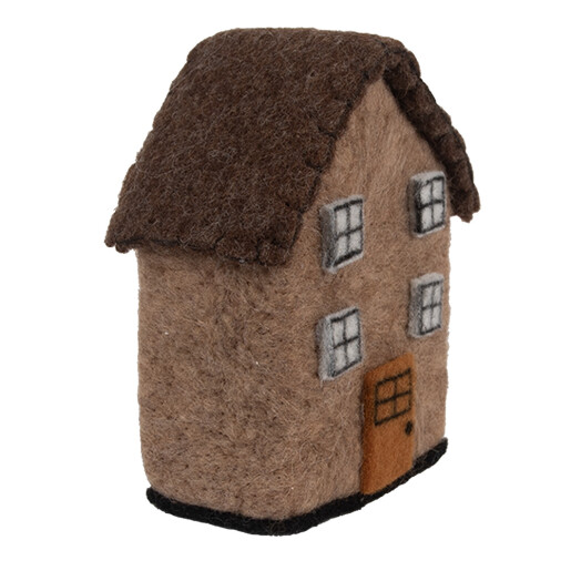 Casuta Turta Dulce Craciun textil 12x7x14 cm