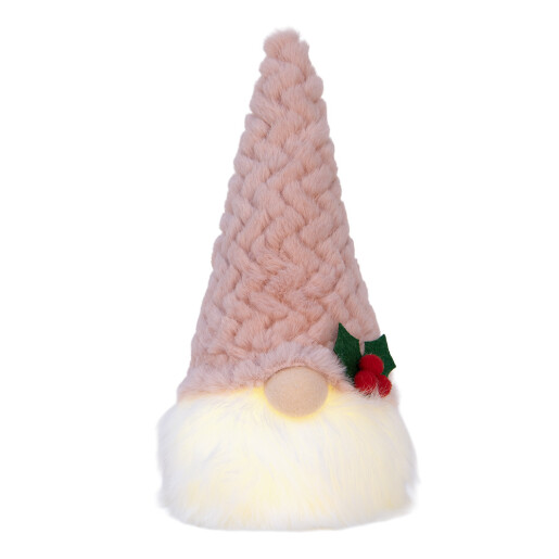 Figurina Gnom textil cu led 10x10x25 cm